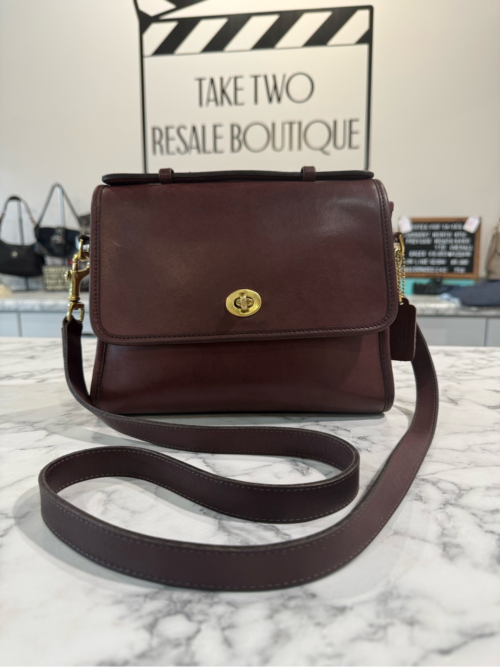 Beautiful RARE Vintage Coach Bag Brownish/Burgundy Color